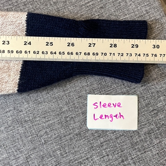 Brooks Brothers 100% Wool Zip Pullover Sweater - Men's Size M - Blue Tan - Picture 7 of 9